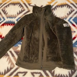 The North Face green, fuzzy women’s zip up